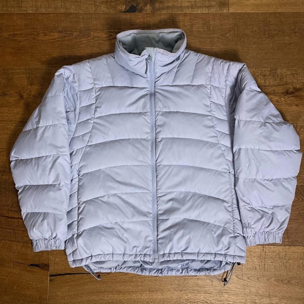 Cabela's Puffer Jacket Women L Lavender Gorpcore 650 Down Quilted Winter Coat